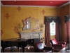 Victorian damask in a dining room